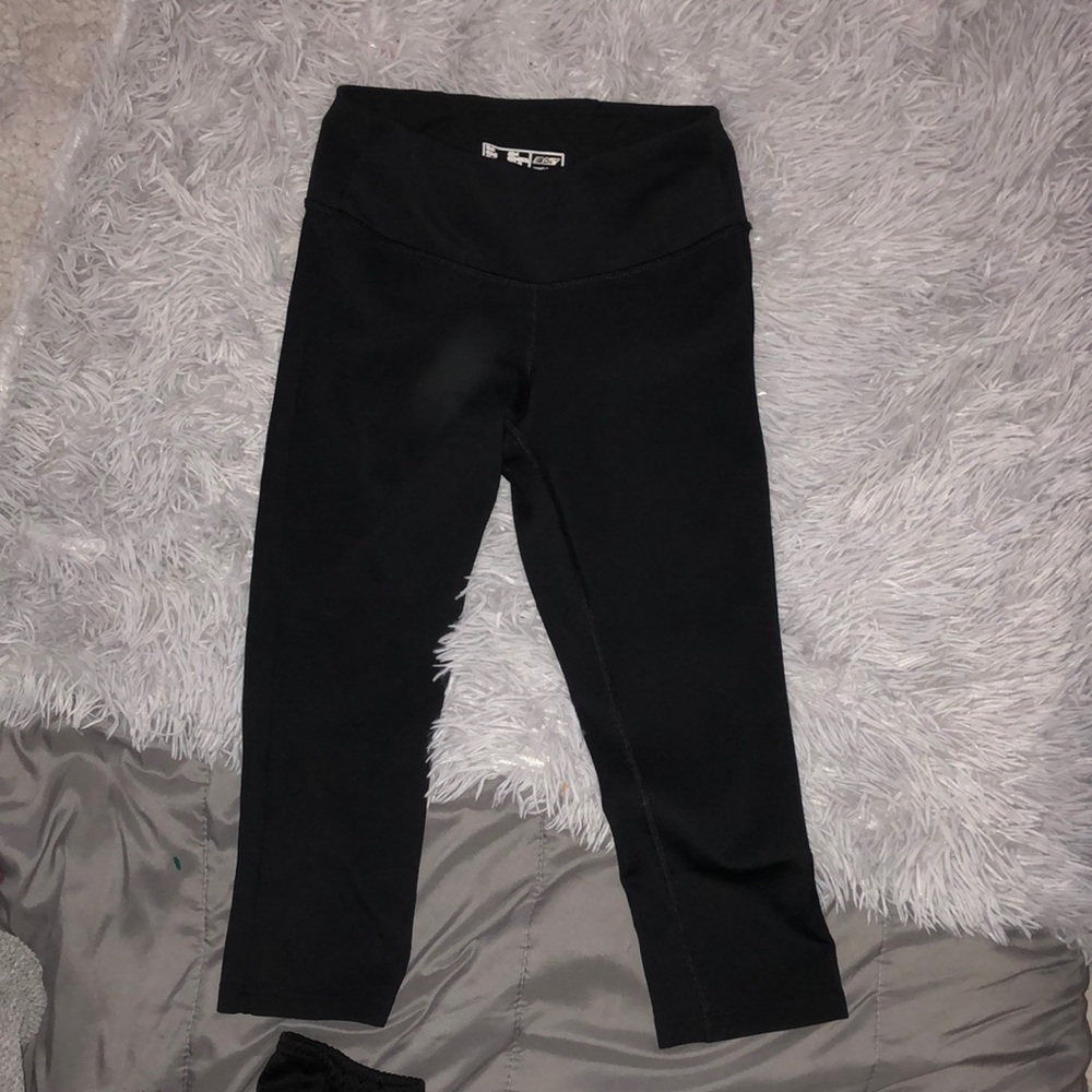 Black silk capris